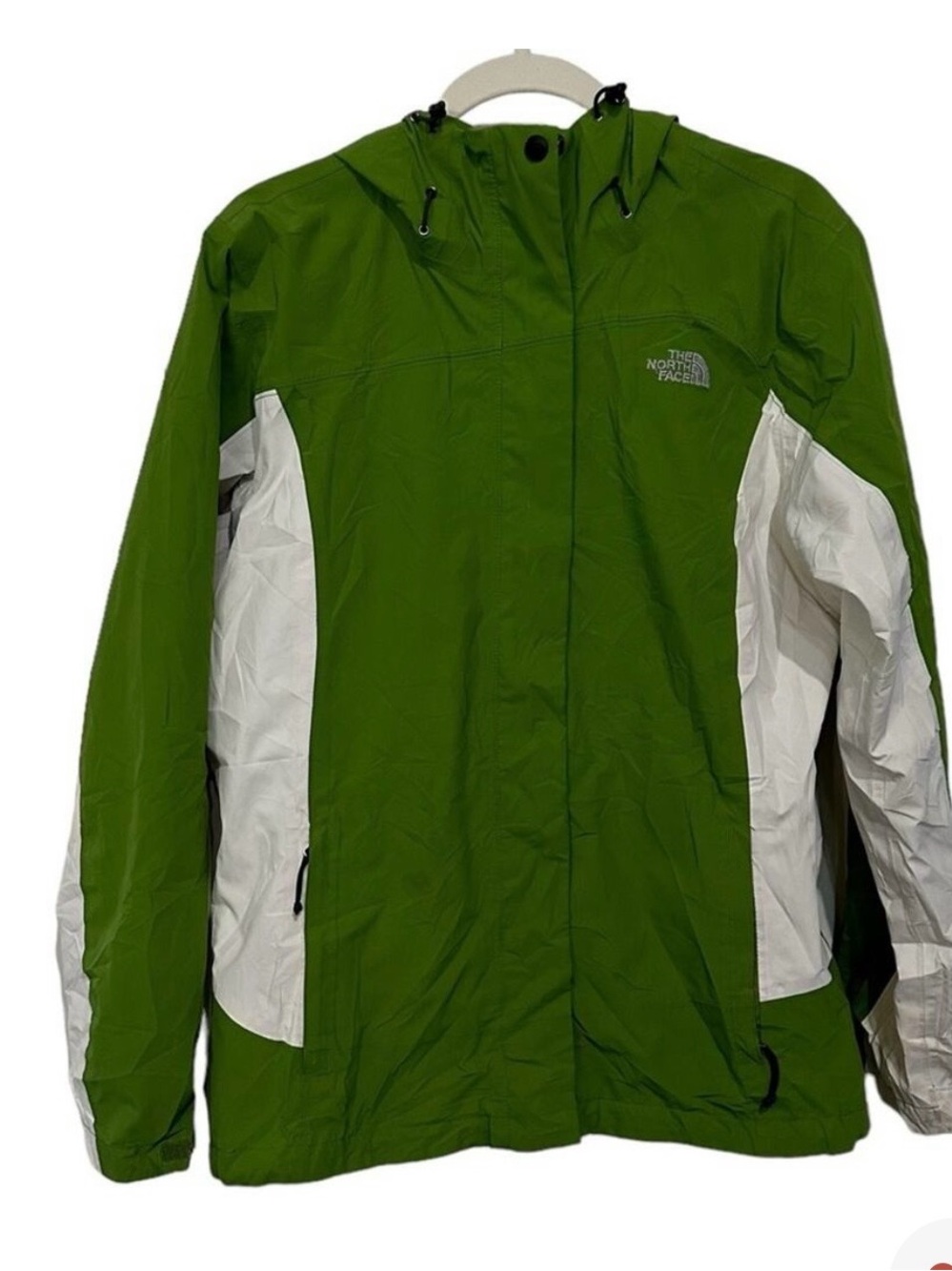 The North Face Green and White Kids' Rain Jacket